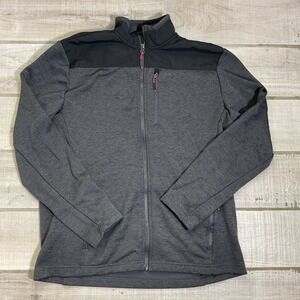 Orvis‎ Classic Men's M Medium Full Zip Gray & Black Multi-Pocket Jacket